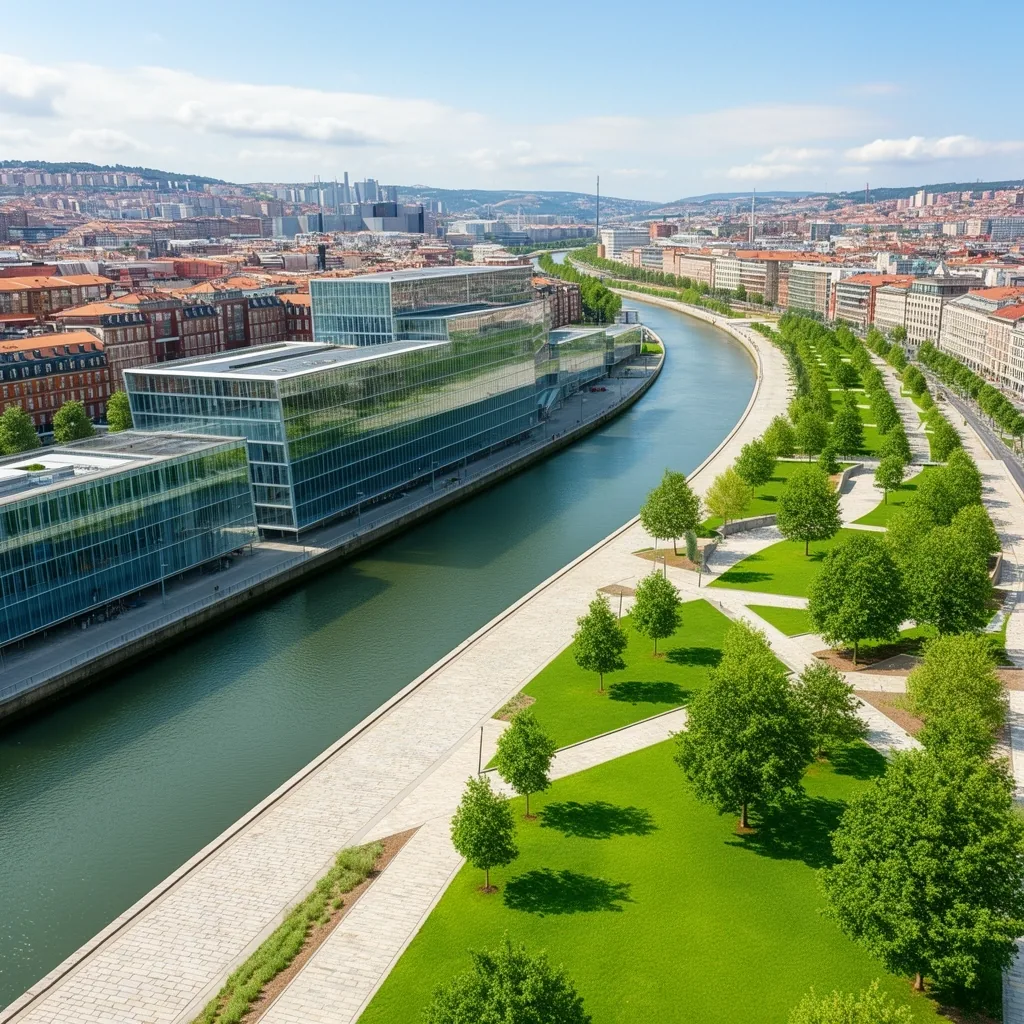 Bilbao river promenade