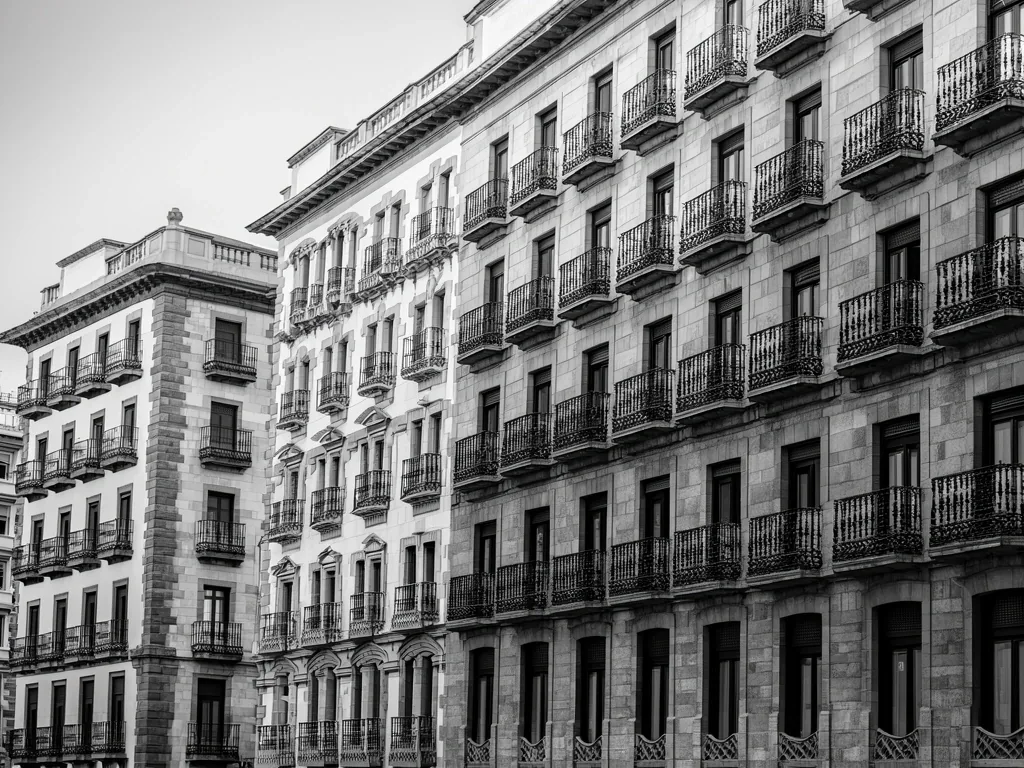 Neo-classical architecture in Bilbao Ensanche district