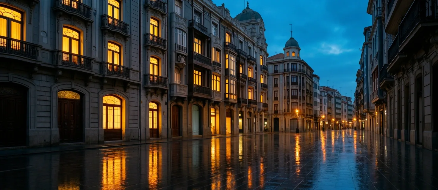 Bilbao evening architecture