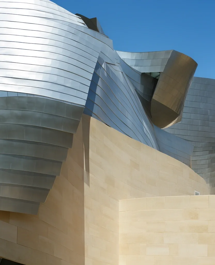 Guggenheim titanium panels close-up