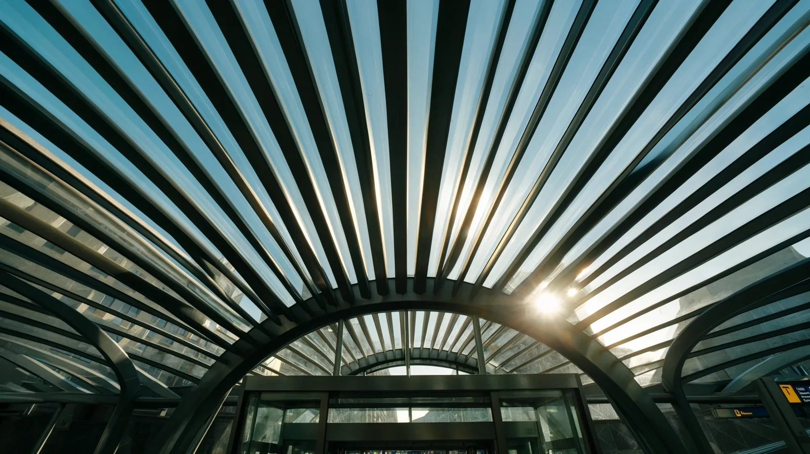 Architectural detail of Bilbao's modern design