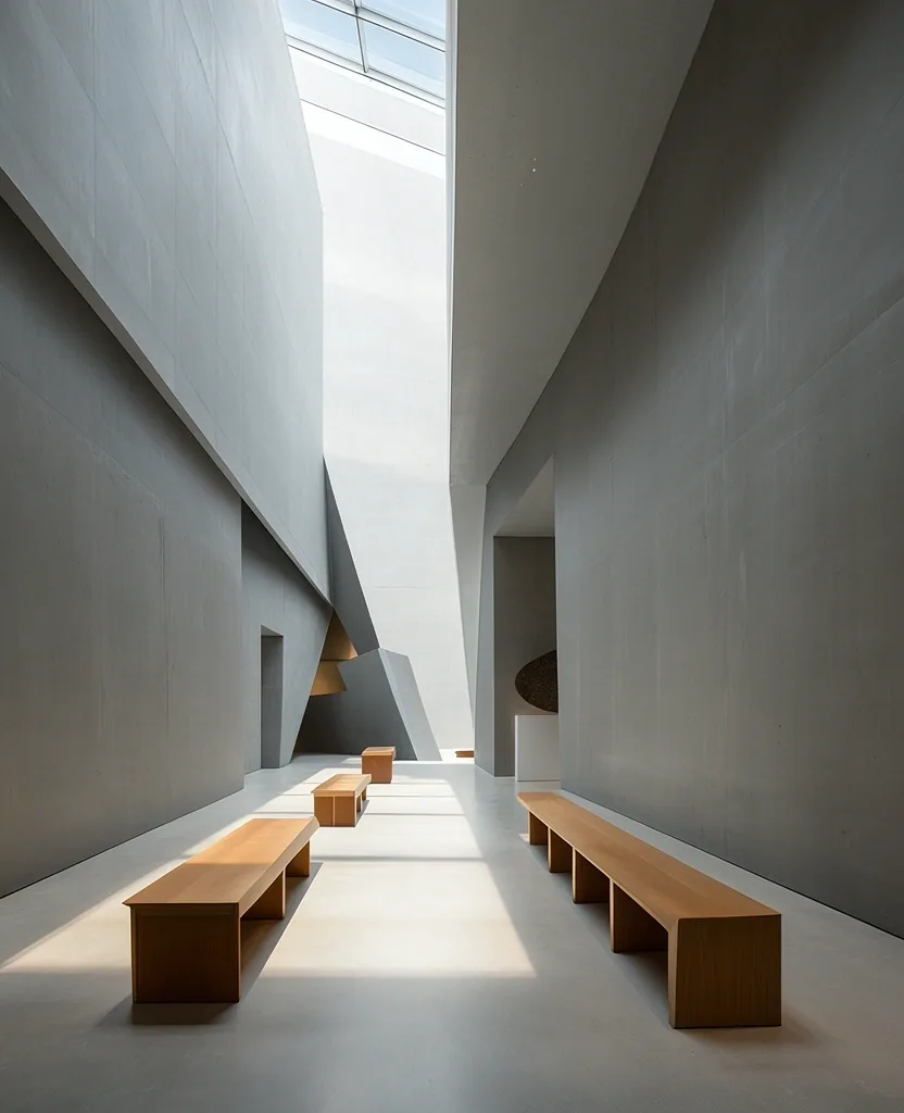 Modern gallery interior in Bilbao